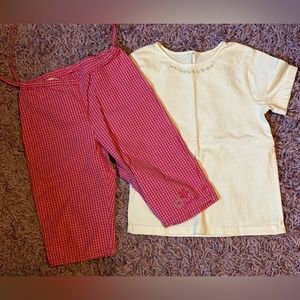 OshKosh Bgosh girls Capri pants size 5-6 & Tshirt